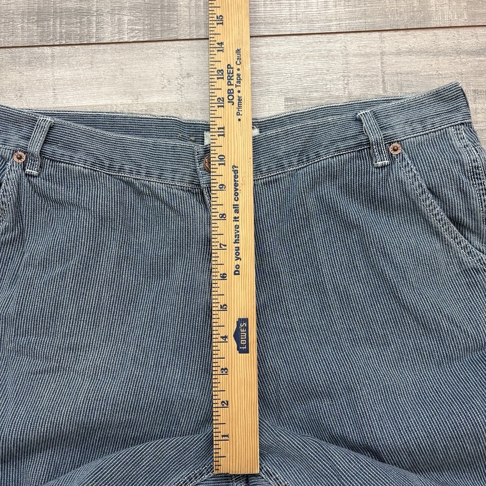 OshKosh B'gosh Vintage Hickory Striped Work Pants Railroad Women 12 Short Blue - Picture 16 of 16